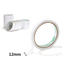 得力30401棉纸双面胶带12mm*10y*80um(白色)(24卷/袋)