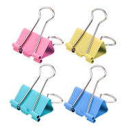 得力(deli)8556ES 60只装15mm6#彩色长尾夹票夹(单位:盒)