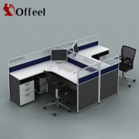OFFEEL T字两人位办公家具职员办公桌OFL8205 单个装