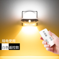 美的(Midea)插电小夜灯遥控卧室床头睡眠婴儿宝宝哺乳喂奶用夜光节能台灯 白色插电遥控款