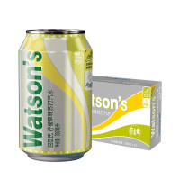 屈臣氏（Watsons）柠檬草味苏打汽水 苏打水汽水饮料 调酒净饮推荐 330ml*24听 整箱装/