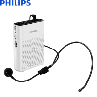 飞利浦(PHILIPS) 便携式扩音器小蜜蜂大功率教学专用导游腰挂扩音喇叭话筒腰麦插卡音箱播放器SBM200白色