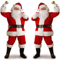 乐多时光 圣诞舞会服装(帽子+胡子+上衣+腰带+裤子+白色手套+无底靴子+眼镜)