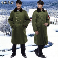 老式军大衣 冬季保暖防寒保安大衣棉袄