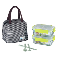 幸福一家人耐热玻璃保鲜盒保鲜碗XF-002