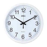 得力9005挂钟(白色)30cm