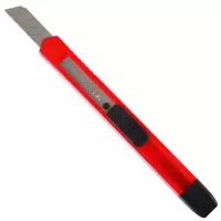 得力(deli)碳钢刀片美工刀小号5把颜色随机2051