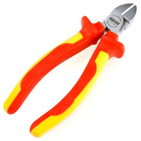 昆杰(KUNJEK)813-306 VDE双色柄绝缘斜嘴钳