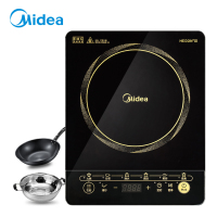 美的(Midea) 多功能触摸电磁炉 HT2117HM家用电炒锅 赠炒锅汤锅