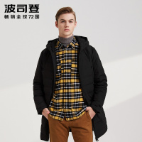 波司登男连帽中长款秋冬季保暖时尚2019新款羽绒服B90132007