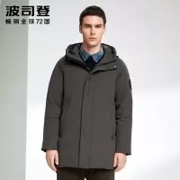波司登男士连帽中长款羽绒服B90141019