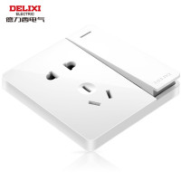 德力西电气(DELIXI ELECTRIC)HAE86K2ZS 一开双控五孔86型暗装CD821无框大板白色
