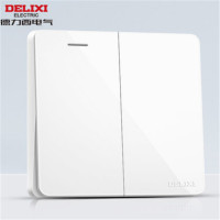 德力西电气(DELIXI ELECTRIC)HAE862K2 二开双控开关 86型暗装CD821无框大板白色