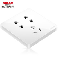 德力西(DELIXI)HAE862ZS 七孔插座86型暗装CD821无框大板白色