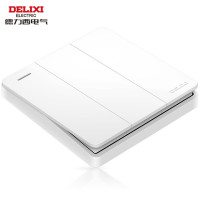 德力西(DELIXI)HAE863K1 三开单控开关 86型暗装CD821无框大板白色