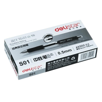 得力(deli) S01 0.5mm 中性笔 12.00 支/盒 (计价单位:盒) 黑色