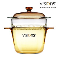 VISIONS 美国康宁晶彩透明锅 VS-3.5+Glass Steamer(3.5升经典汤锅带20cm蒸格组合)N
