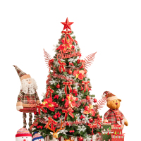 1.8米红色圣诞树套装 XTL1424 圣诞树装饰套装 (2套起订)