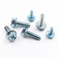 宁力(NLGS) 自攻丝十字槽六角头螺丝M4*12-银色(100个/包)