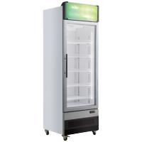 西科FD-LD57 400升冷冻柜 便利店商场透明玻璃风冷立展示柜 单门冰淇淋超市便利店冷柜