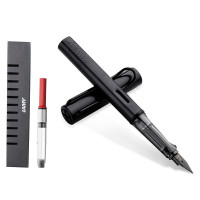 Zs-凌美(LAMY)钢笔签字笔墨水笔Al-Star恒星系列 商务办公文具礼品笔 黑色 EF笔尖 吸墨器套装