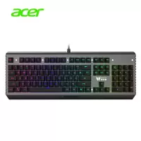 宏碁 (acer )掠夺者 PKB610-BQ 机械红轴键盘 全金属上盖键盘炫酷RGB灯效电竞游戏键盘104键