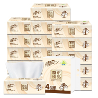 清风 BR40AO 原木纯品抽纸纸巾100抽3层 100抽/包 4包/提