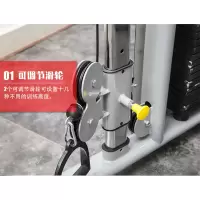 研博 小飞鸟综合训练器 龙门架力量训练套装大飞鸟组合多功能健身商用器械 银灰色款