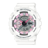 卡西欧(CASIO)G-SHOCK 防水防震防磁运动中性石英手表 GMA-S110MP-7APR