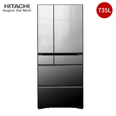 日立(HITACHI) 735升多门风冷变频冰箱真空休眠保鲜电动门 R-ZXC750KC(水晶镜面色) 日本原装进口