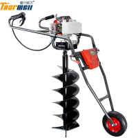 道什威尔(TOSRWELL)地钻机汽油打桩植树机挖坑机冰钻挖洞机立桩打坑机 升级款手推式地钻机25CM钻头