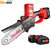 道什威尔 TOSRWELL充电式电链锯无线手持伐木锯锂电修枝锯户外伐木锯单手锯小型家用电动锯园林锯