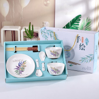 绿叶北欧陶瓷餐具套装 32套起购