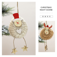 羊毛毡木质圣诞挂件 30个起购