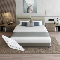 喜临门 皮床软靠婚床 简约现代卧室家具组合套餐 曼哈顿 1.8*2米床+星空R床垫