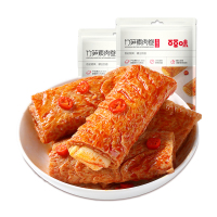 百草味 竹笋素肉卷(香辣味、烧烤味)185g*2袋