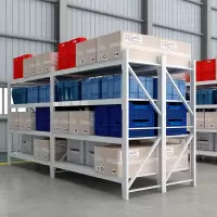奈高货架仓储仓库组合置物架中型库房多功能展示架铁架子1500*500*2000白色