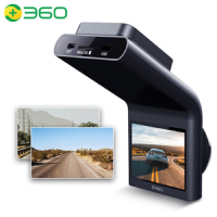 360行车记录仪 G300pro 1296p高清 迷你隐藏 微光夜视 无线测速电子狗一体 黑灰色+32g卡组套产品
