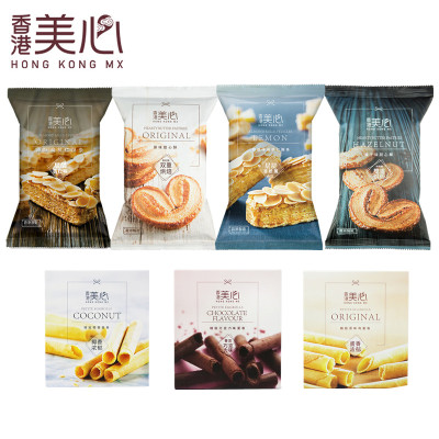 中国香港美心鸡蛋卷甜心酥扁桃仁酥条7口味7袋组合装 小吃零食香港多口味便携小包装饼干糕点