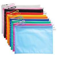 优必利 A4拉链文件袋文件套 防水资料收纳袋 手提袋学生文具袋拉链票据袋10个 可定制印刷logo1220