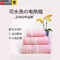 爱丽思IRIS 电热毯可水洗单人双人除湿家用宿舍学生小电褥子 白底浅粉色 中号EM-701-（CQ）