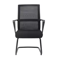 员工电脑椅子 办公椅子 职员会议椅子 网布网椅子 转椅子 弓形椅子329D 黑色