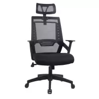 员工电脑椅子 办公椅子 职员会议椅子 网布网椅子 转椅子 弓形椅子301-A 黑色、蓝灰
