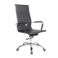 高背西皮电脑办公椅子 会议经理转椅子 职员椅子 主管办公椅子 老板椅子D821配钢制脚