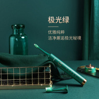 力博得 HS·幻世 电动牙刷成人声波震动感应式充电 极光绿