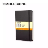 MOLESKINE 经典笔记本子 商务办公文具会议记事本 硬面大型横间手账黑色1122