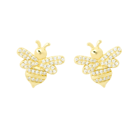 APM Monaco小蜜蜂耳钉时尚可爱潮流耳环送女友礼物银饰品