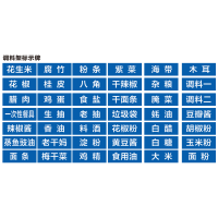 调料架标示牌5mm亚克力背喷 0.12*0.04m