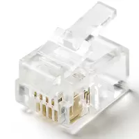 电话线水晶头RS 纯铜二芯电话水晶头三叉 电话水晶头二芯电话线 1000个