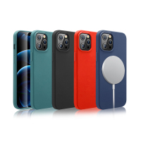 iPhone12mini绿色磁吸液态硅胶手机壳5.4英寸适用于苹果12迷你松针绿纯色手机全包边防摔个性创意保护套网